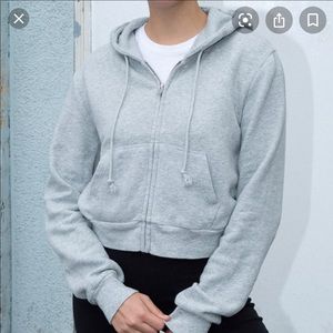 Brandy Melville Light Grey Crystal Hoodie